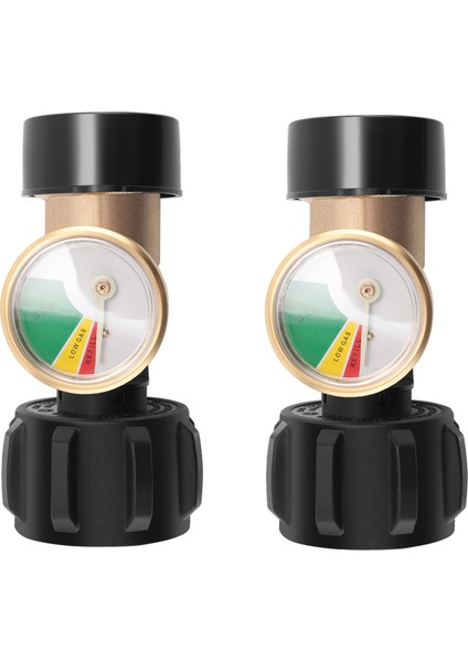 2 Adet Rv Propan Tankı Göstergesi Seviye Göstergesi Gaz Basınç Ölçer Tip 1 Bağlantılı, Yükseltilmiş Propan Kaçak Dedektörü (Yurt Dışından)