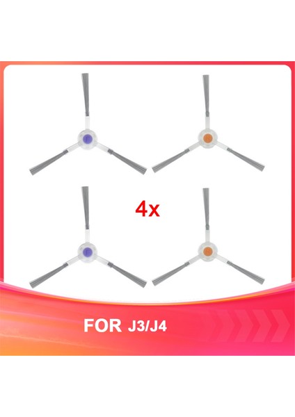 Yunjing Robot Süpürge J3/j4 Aksesuarları Için Uygundur Süpürge Sarf Malzemeleri Fırça Temizleme Yan Fırça (Yurt Dışından)