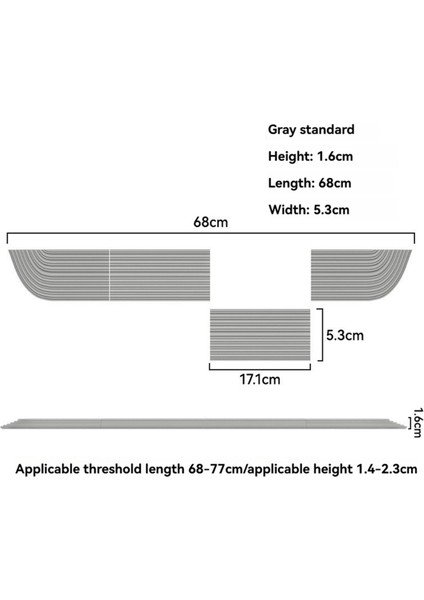 Zemin Süpürgesi Eşik Çubukları Eşik Uzunluğu 68-77CM/YÜKSEKLIK 1.4-2.3cm Çoğu Süpürme Robotuna Uygulanır (Yurt Dışından) indirimleri