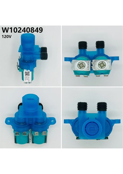 Otomatik Çamaşır Makinesi Için Su Giriş Solenoid Vanası W10240949 W10240849 W11101591 Çamaşır Makinesi Yedek Parçaları 120V (Yurt Dışından) fiyatları