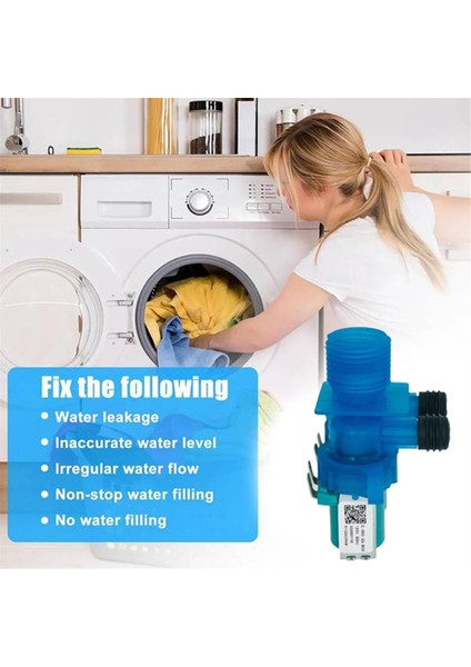 Otomatik Çamaşır Makinesi Için Su Giriş Solenoid Vanası W10240949 W10240849 W11101591 Çamaşır Makinesi Yedek Parçaları 120V (Yurt Dışından) fırsatları