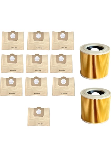 Karcher WD3/WD2/NT18/NT20/NT38 Süpürme Robotu Aksesuarları Temizleyici Parçaları Değişimi Için 12 Adet Toz Torbası ve Filtre (Yurt Dışından) fiyatları