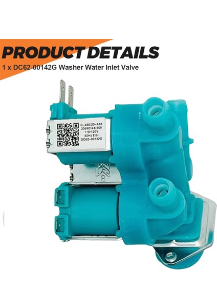 DC62-00142G Samsung Çamaşır Makinesi Parçası Solenoid Vana Için Çamaşır Makinesi Su Giriş Vanası AP4211934 PS4208672 EAP4208672 (Yurt Dışından)
