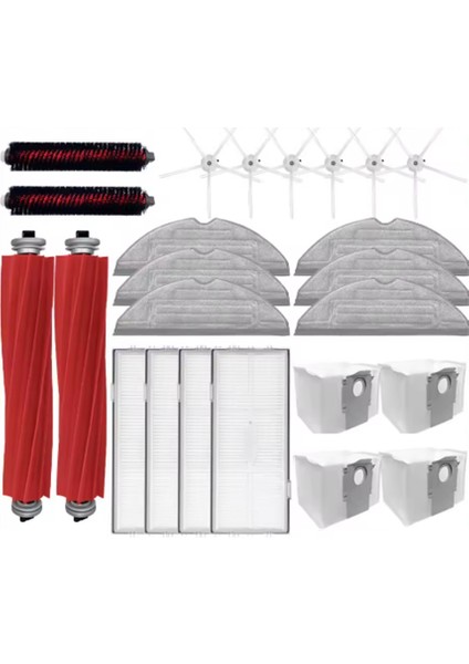 Roborock S7 Maxv Ultra/s7 Pro Ultra Elektrikli Süpürge Aksesuarları Ana Yan Fırça Paspas Filtre Toz Torbası (Yurt Dışından) modelleri