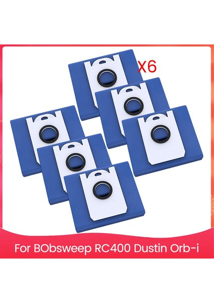 Bobsweep RC400 Dustin ve Orb-I Robot Süpürge Torbaları Için 6'lı Paket Büyük Kapasiteli Toz Torbası Yedeği (Yurt Dışından)