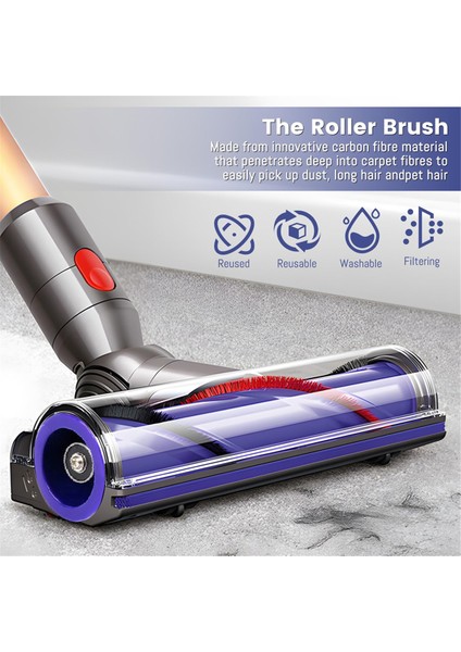 Dyson V7 V6 DC59 SV11 SV03 SV04 SV05 SV09 Için Yedek Silindir Fırça Çubuğu Seti, Elektrikli Süpürge Aksesuarları, Tekerlekli (Yurt Dışından) modelleri