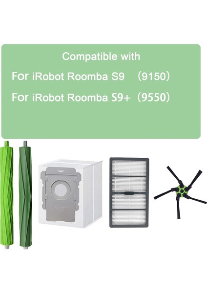 Irobot Roomba S9(9150) S9+ S9 PLUS(9550) Serisi Elektrikli Süpürge Yedek Parçaları Ana Yan Fırçalar Hepa Filtreler (Yurt Dışından) fiyatları