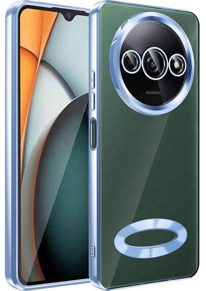 Xiaomi Redmi A3 4g 2024 Kılıf Kamera Korumalı Logo Gösteren Esnek Renkli Şeffaf Silikon Omega Kapak