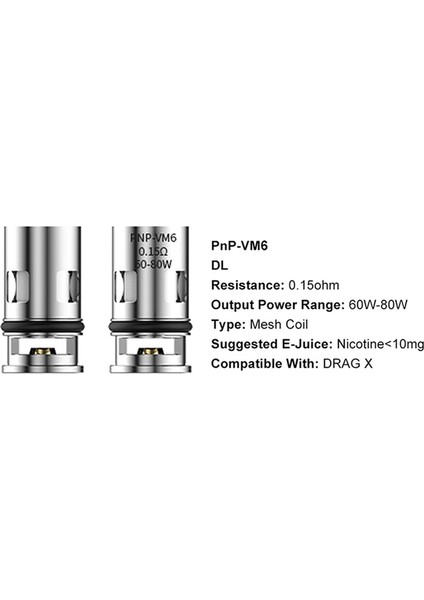 10 Adet Pnp Buharlaştırıcı Yedek Bobini Vm6 0.15OHM Pnp Bobini Drag X/drag Max /argus Pro /argus x /argus Gt Için (Yurt Dışından) fırsatları