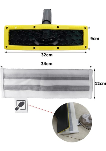 Karcher Sc2 Sc3 Sc4 Sc5 Için Aksesuar Zemin Nozulu Seti, Karcher Buharlı Temizleyici Için Yedek Zemin Nozulu (Yurt Dışından) fiyatları