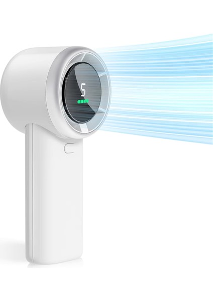 Giyilebilir Fan 5 Hızlı Yüksek Hızlı, Ekran Üstü Göstergeli USB Şarj Edilebilir, Iç ve Dış Mekan Kullanımı Için Kompakt Tasarım B (Yurt Dışından)
