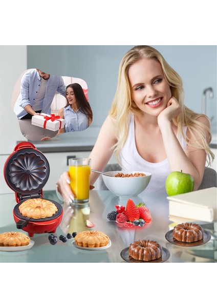 Mini Kek Makinesi Ev Kahvaltı Makinesi - Hızlı Kahvaltılar ve Atıştırmalıklar Için Elektrikli Yapışmaz Kek Makinesi Abd Fişi (Yurt Dışından) indirimleri