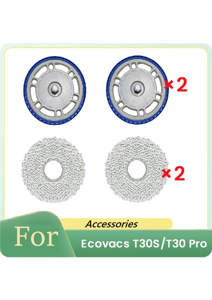 Ecovacs T30S/T30 Pro Robot Süpürge Paspas Takımı Paspas Tahtası Için 4 Adet Bez ve Paspas Tutucu (Yurt Dışından)