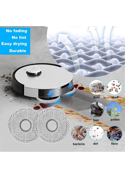 Ecovacs Deebot T20 OMNI/T20/T20 MAX/T20 Pro Robot Süpürgeler Için Aksesuar Seti Hepa Filtreler Yan Fırçalar Paspas Bezleri (Yurt Dışından)