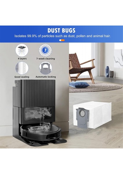 Roborock Q Revo S/qrevo Plus/qrevo Pro/qrevo Maxv Robot Süpürge Ana Yan Fırçalar Hepa Filtre Paspas Bezi Toz Torbaları (Yurt Dışından) fırsatları