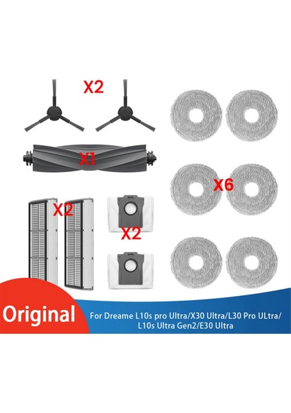 Dreame L10S Pro X30 L30 Pro L10S Gen2 E30 Ultra Elektrikli Süpürge Aksesuarları Değiştirme Için 13 Adet Fırça ve Filtre Seti (Yurt Dışından)