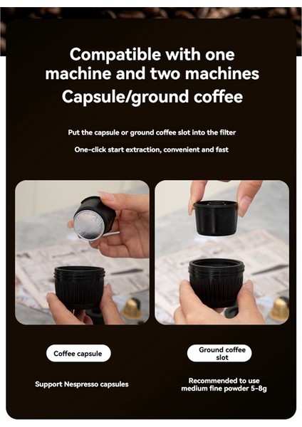 Araba Kahve Espresso Makinesi Taşınabilir Kahve Makinesi 2'si 1 Arada Küçük Seyahat Espresso Makinesi Isıtma Çıkarma Rv Için (Yurt Dışından) fiyatları
