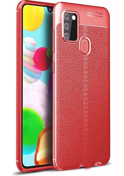 Samsung Galaxy A21S Kılıf Deri Görünümlü Esnek Kırılmaz Şık Lüks Niss Silikon Kapak