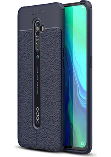 Oppo Reno 2z Kılıf Deri Görünümlü Esnek Kırılmaz Şık Lüks Niss Silikon Kapak