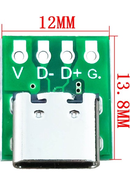 10 Adet Tip-C Usb3.1 16 Pin Dişi - 2,54 mm Tip C Konnektör 16P Adaptör Test Pcb Kartı Plaka Soketi Veri Transferi Için (Yurt Dışından)