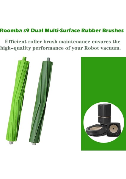Irobot Roomba S9 (9150) S9+ S9 Plus (9550) S Serisi Elektrikli Süpürge Için Yedek Silindir Fırçası Kauçuk Silindir Fırçaları (Yurt Dışından)
