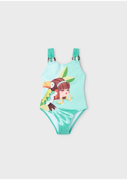 3718 Kız Çocuk Yeşil Mayo