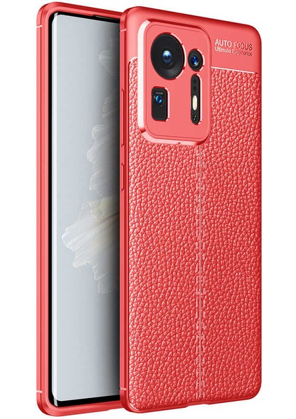 Xiaomi Mi Mix 4 Kılıf Deri Görünümlü Esnek Kırılmaz Şık Lüks Niss Silikon Kapak