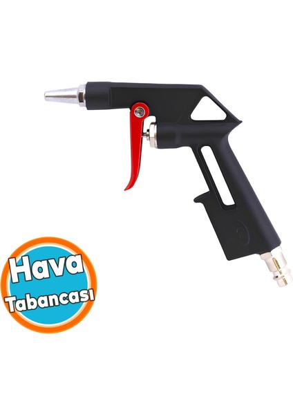 Profesyonel Hava Üfleme Tabancası Kısa Ağızlı Uçlu Temizlik Toz Giderme Kompresör Tabancası