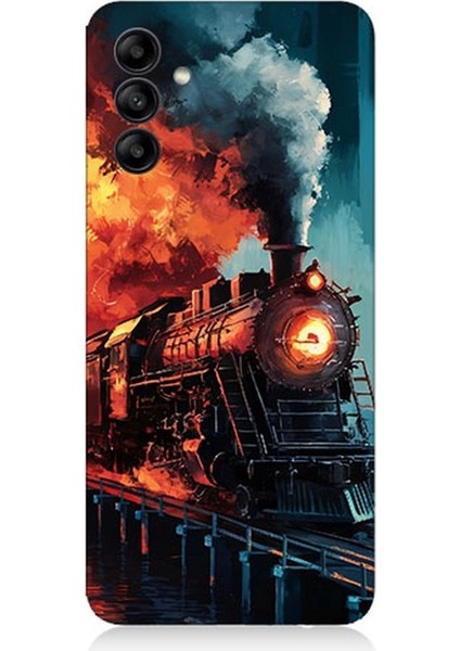 Samsung Galaxy A15 Uyumlu Buharlı Tren Yolculuğu Desenli Silikon Kılıf