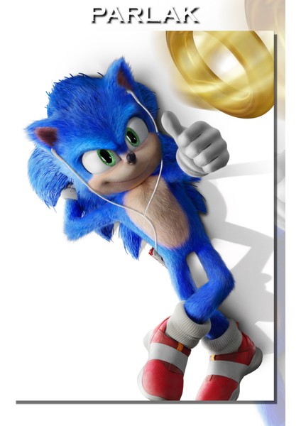 Sonic, Kirpi Sonic Animasyon, Film Poster - Duvar Kağıdı Yüksek Kaliteli Baskı