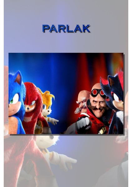 Sonic, Kirpi Sonic Animasyon, Film Poster - Duvar Kağıdı Yüksek Kaliteli Baskı