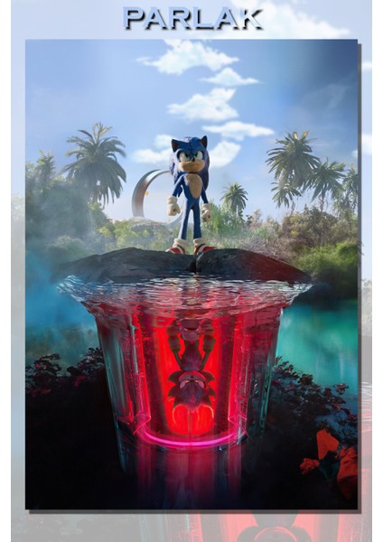 Sonic, Kirpi Sonic Animasyon, Film Poster - Duvar Kağıdı Yüksek Kaliteli Baskı