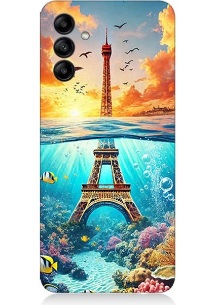 Samsung Galaxy A15 Uyumlu Denizaltında Eyfel Hayali Desenli Silikon Kılıf