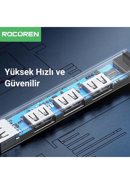Type-C 5gbps 4 Portlu Usb-A 3.0 Çoklayıcı Dönüştürücü Hub