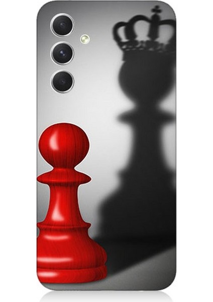 Samsung Galaxy A14 Uyumlu Piyonun Taçlı Hayali Desenli Silikon Kılıf