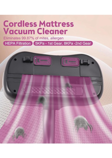 Auhma Ahv-07 Kablosuz Yatak Akar Süpürgesi 12V Uv Sterilizasyonlu Mite Remover fiyatları