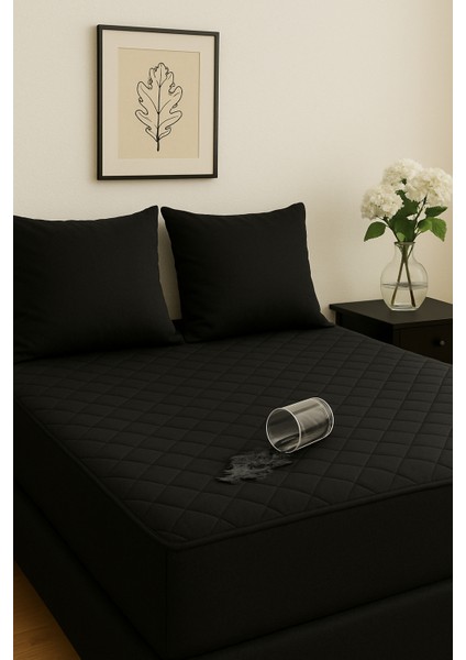 Adelya Siyah Kapitone Sıvı Geçirmez Alez modelleri