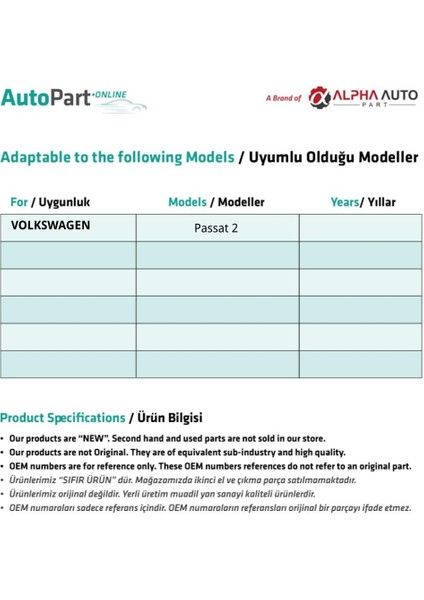 Volkswagen Passat 2 Için Airbag Şerit Kablosu 5 Pin - 82 cm modelleri