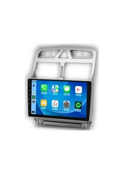 Peugeot 307 2001-2008 6gb Ram 128GB Hafıza 8 Çekirdek Carplay Kamera Android Multimedya