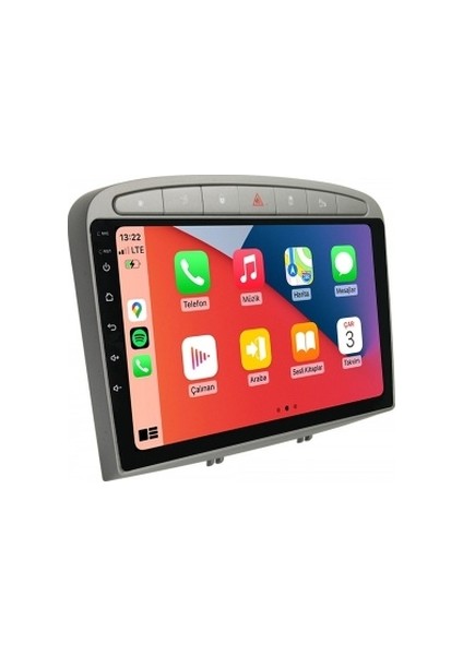 Peugeot 308 Gri 2007-2014 4gb Ram 32GB Hafıza 4 Çekirdek Carplay Kamera Android Multimedya fiyatları