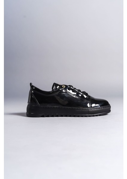 ET152 Cool Bağcıklı Rugan Erkek Günlük Spor Klasik Ayakkabı St - Siyah fırsatları