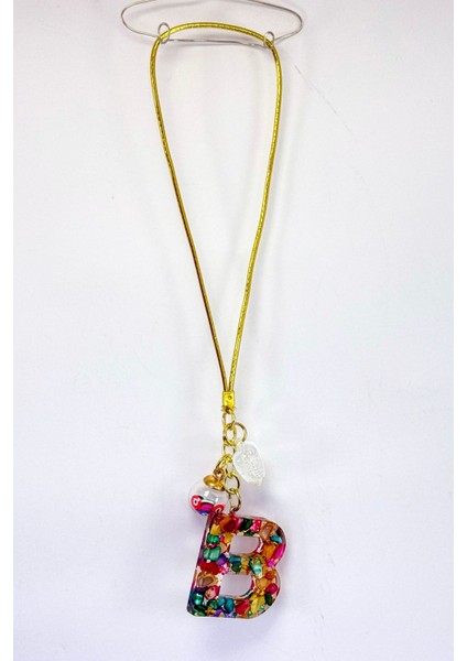 Renkli Epoksi B Harfi Araba Dikiz Ayna Süsü, Yeni Araba Hediyesi