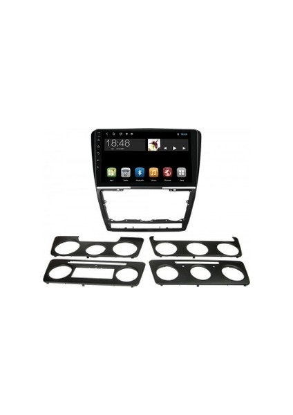 Skoda Octavia 2007-2012 Siyah 6gb Ram 64GB Hafıza 8 Çekirdek Carplay Kamera Android Multimedya