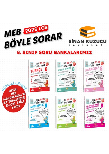 8. Sınıf - Lgs Meb Böyle Sorar Soru Bankası Seti ( 2026 Lgs )