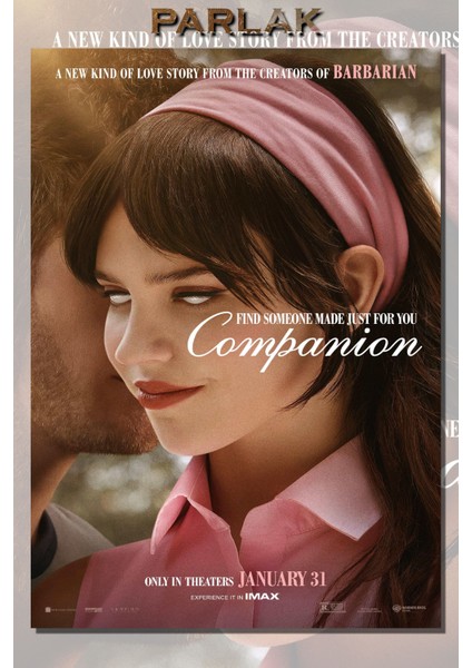 Companion, Kusursuz Arkadaş Film Poster - Duvar Kağıdı Yüksek Kaliteli Baskı