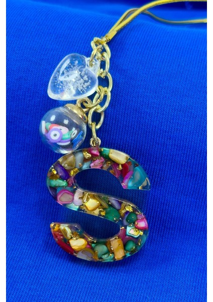 Renkli Epoksi S Harfi Araba Dikiz Ayna Süsü, Yeni Araba Hediyesi