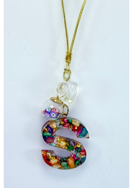 Renkli Epoksi S Harfi Araba Dikiz Ayna Süsü, Yeni Araba Hediyesi modelleri