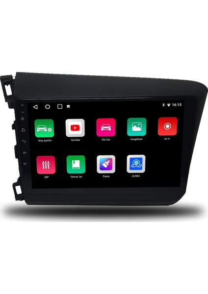 Honda Civic Fb7 2012-2016 4gb Ram 64GB Hafıza 8 Çekirdek Carplay Kamera Android Multimedya