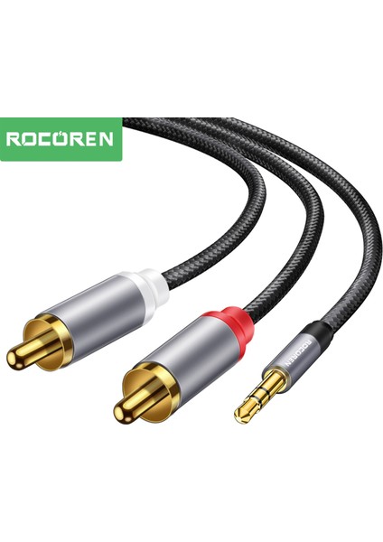 3.5mm Aux Jack To Rca Hi-Fi Ses Kablosu 1 Metre