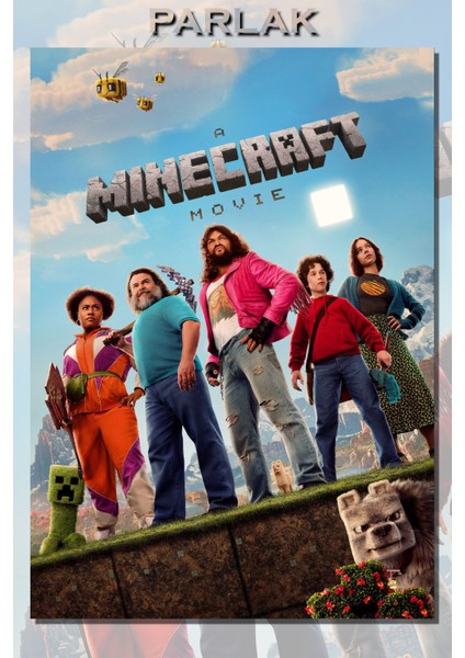 Bir Minecraft Filmi Çerçevesiz Tablo,poster - Duvar Kağıdı Yüksek Kaliteli Baskı